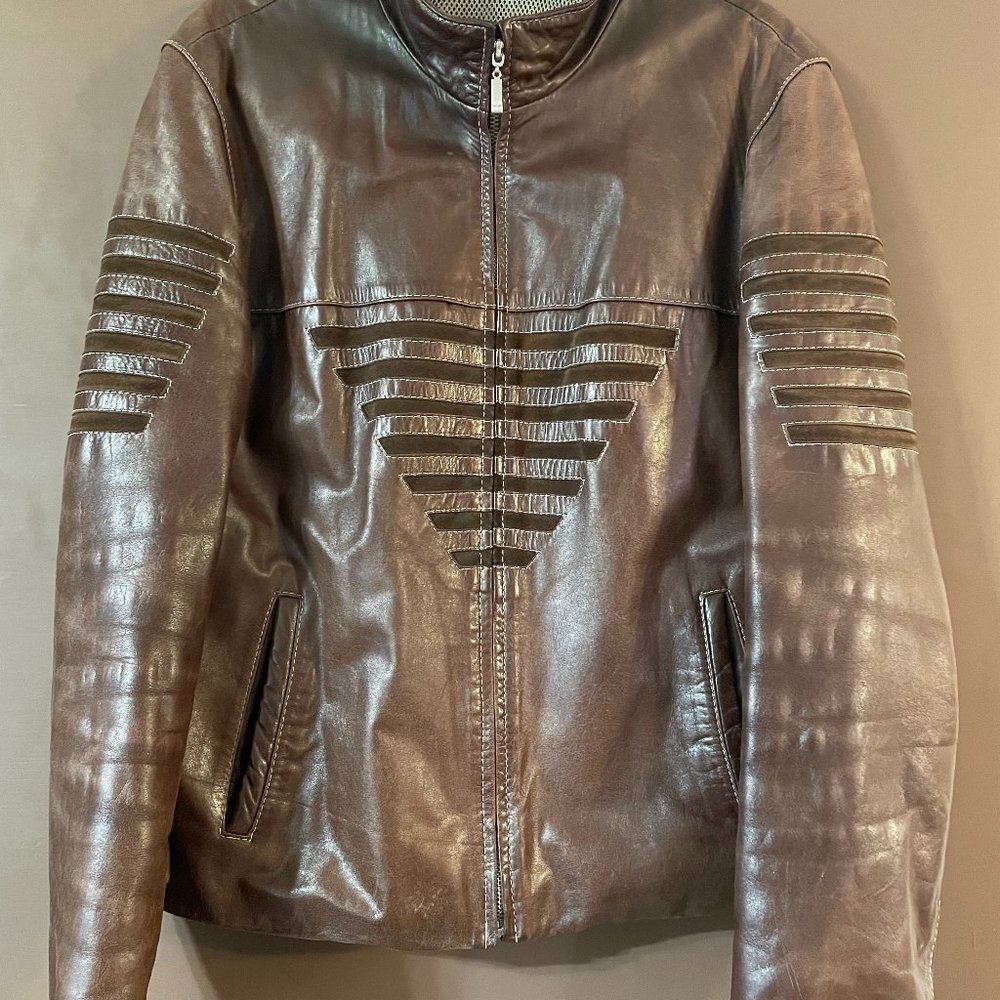 GIORGIO ARMANI LEATHER JACKET  M